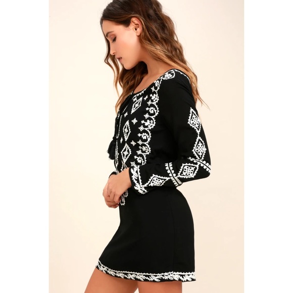Lulus Bohemian “Vacay Days” Embroider Shift Dress - Picture 3 of 12